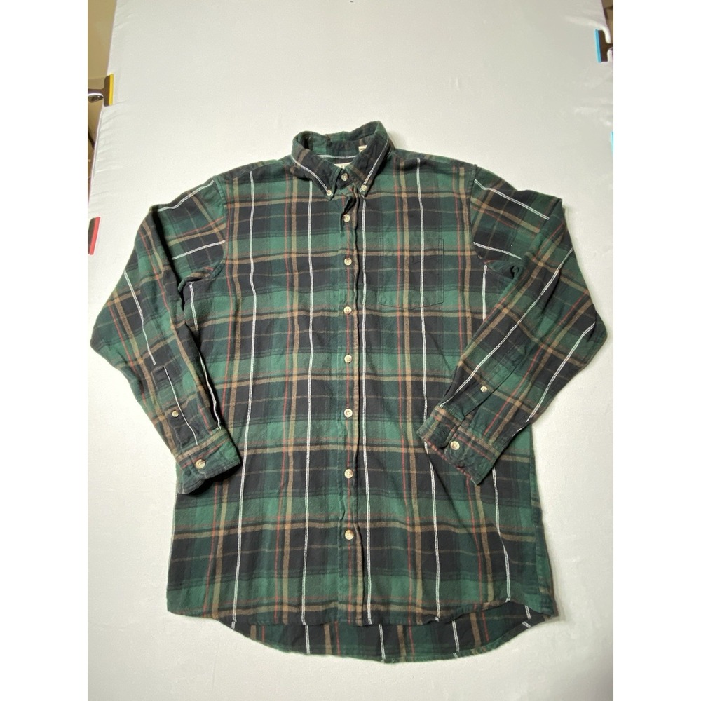 RedHead LT Large‎ Tall Green Plaid Flannel Button Front Shirt Mens